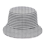Doodle Windowpane Pattern Print Bucket Hat