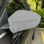 Doodle Windowpane Pattern Print Car Side Mirror Covers