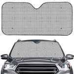 Doodle Windowpane Pattern Print Car Windshield Sun Shade