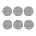 Doodle Windowpane Pattern Print Coaster Set