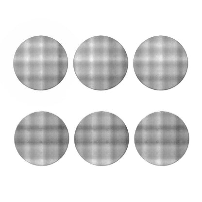 Doodle Windowpane Pattern Print Coaster Set