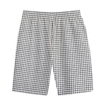 Doodle Windowpane Pattern Print Cotton Shorts