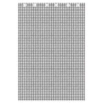 Doodle Windowpane Pattern Print Curtain