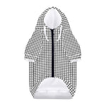 Doodle Windowpane Pattern Print Dog Zip Up Hoodie
