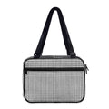Doodle Windowpane Pattern Print Double Strap Bible Bag