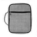 Doodle Windowpane Pattern Print Front Pocket Bible Bag