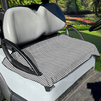 Doodle Windowpane Pattern Print Golf Cart Seat Cover