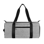 Doodle Windowpane Pattern Print Gym Bag