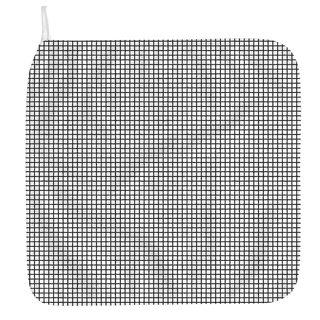 Doodle Windowpane Pattern Print Hand Towel