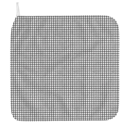 Doodle Windowpane Pattern Print Hand Towel