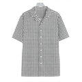 Doodle Windowpane Pattern Print Hawaiian Shirt
