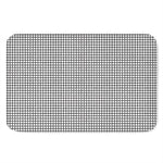 Doodle Windowpane Pattern Print Indoor Door Mat