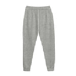 Doodle Windowpane Pattern Print Jogger Pants
