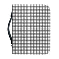 Doodle Windowpane Pattern Print Leather Bible Cover