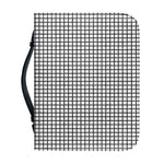 Doodle Windowpane Pattern Print Leather Bible Cover