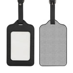 Doodle Windowpane Pattern Print Luggage Tag