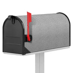 Doodle Windowpane Pattern Print Mailbox Cover