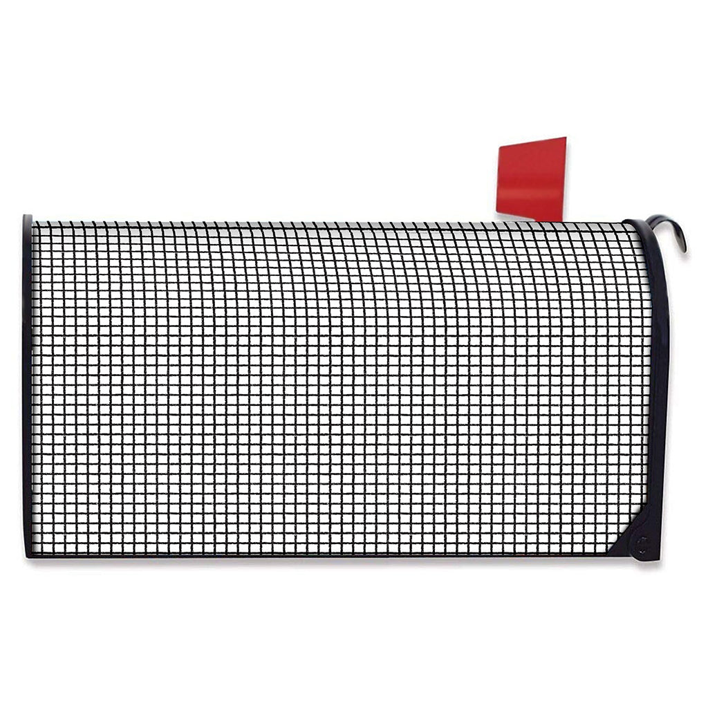 Doodle Windowpane Pattern Print Mailbox Cover