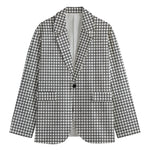 Doodle Windowpane Pattern Print Men's Blazer