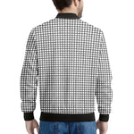 Doodle Windowpane Pattern Print Men's Bomber Jacket