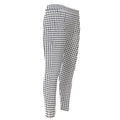 Doodle Windowpane Pattern Print Men's Compression Pants