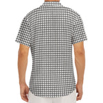 Doodle Windowpane Pattern Print Men's Deep V-Neck Shirt