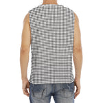 Doodle Windowpane Pattern Print Men's Fitness Tank Top