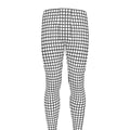 Doodle Windowpane Pattern Print Men's Leggings