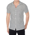 Doodle Windowpane Pattern Print Men's Shirt