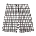 Doodle Windowpane Pattern Print Men's Swim Trunks