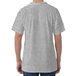 Doodle Windowpane Pattern Print Men's Velvet T-Shirt