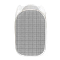 Doodle Windowpane Pattern Print Mesh Laundry Hamper