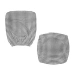 Doodle Windowpane Pattern Print Office Chair Cover
