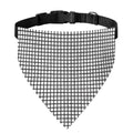 Doodle Windowpane Pattern Print Over The Collar Dog Bandana