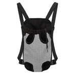 Doodle Windowpane Pattern Print Pet Carrier Backpack