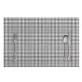 Doodle Windowpane Pattern Print Placemat