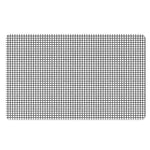 Doodle Windowpane Pattern Print Polyester Doormat