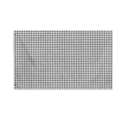 Doodle Windowpane Pattern Print Polyester Flag