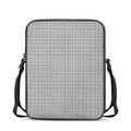 Doodle Windowpane Pattern Print Rectangular Crossbody Bag