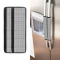 Doodle Windowpane Pattern Print Refrigerator Handle Covers