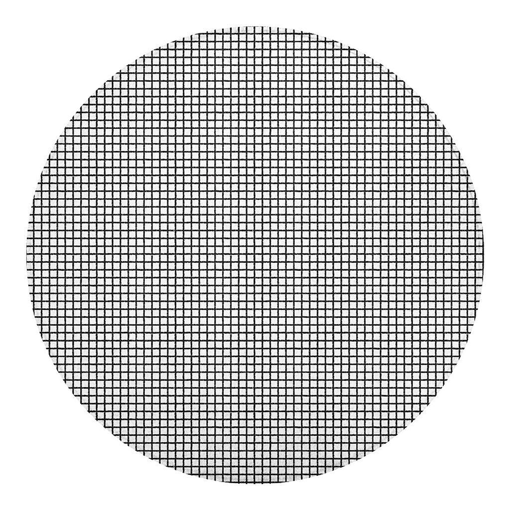 Doodle Windowpane Pattern Print Round Blanket