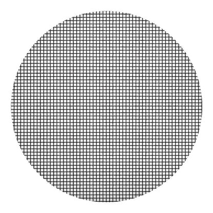 Doodle Windowpane Pattern Print Round Blanket