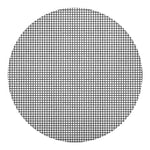 Doodle Windowpane Pattern Print Round Blanket