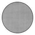 Doodle Windowpane Pattern Print Round Floor Mat