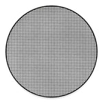 Doodle Windowpane Pattern Print Round Floor Mat
