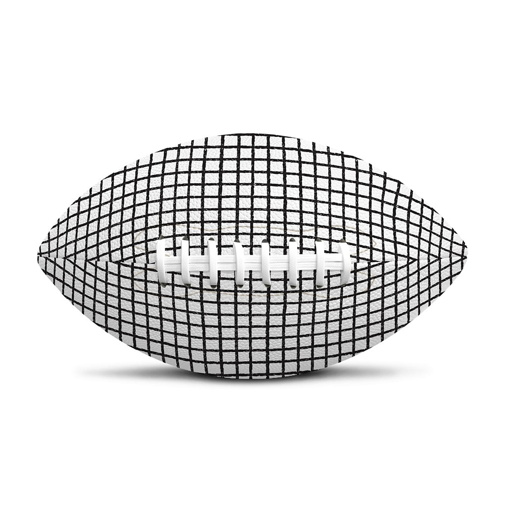 Doodle Windowpane Pattern Print Rugby Ball