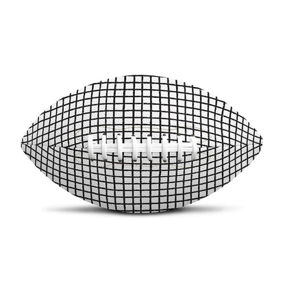 Doodle Windowpane Pattern Print Rugby Ball