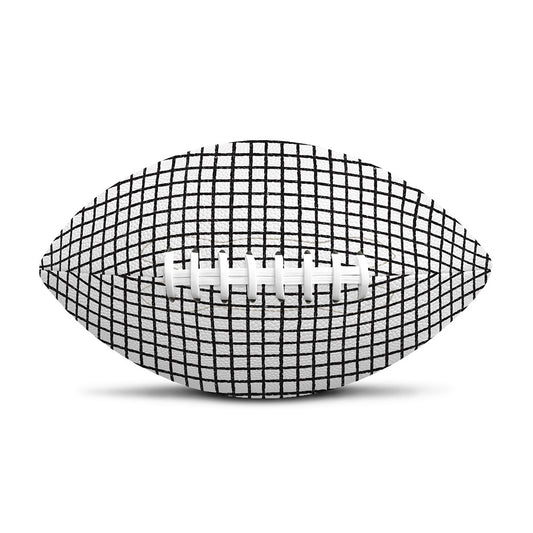 Doodle Windowpane Pattern Print Rugby Ball