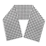 Doodle Windowpane Pattern Print Scarf