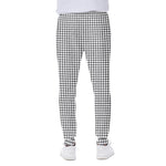 Doodle Windowpane Pattern Print Scuba Joggers